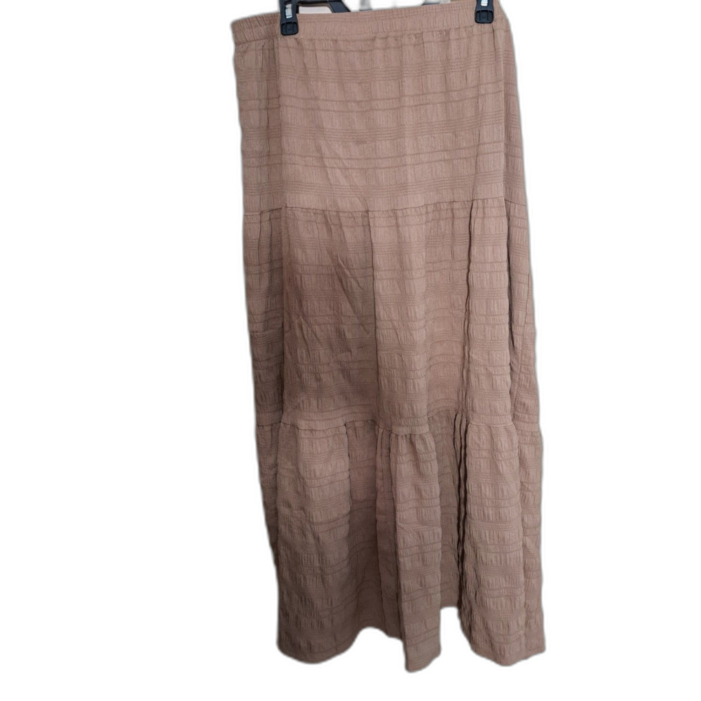 SHEIN Curve Women’s Brown Pull On Elastic Waist Drawstring Skirt Size 3XL